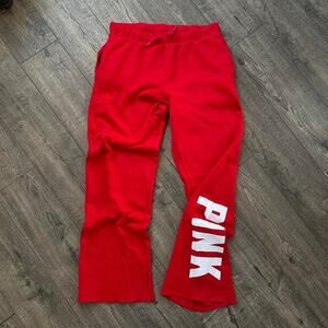 Vintage 00s Red Pink Victorias Secret Low Lounge PJ Sweapant